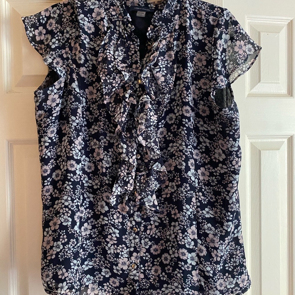 Ruffle floral top